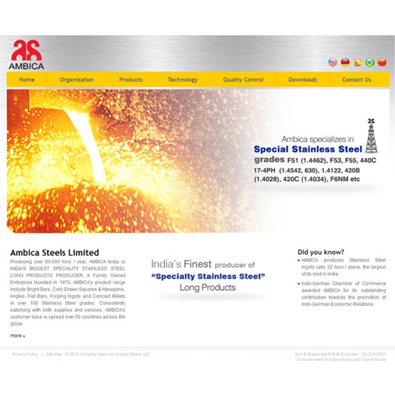 Websites: Ambica Steel Limited.
